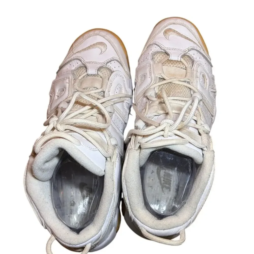 Nike‎ Air More Uptempo White Gum Bottom GS Basketball Shoes 415082-101 Size 7Y